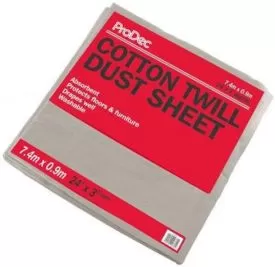 ProDec Cotton Twill Dust Sheet