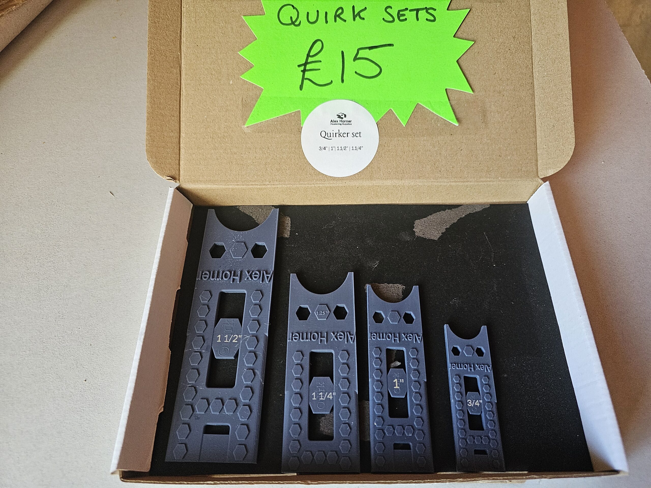 Quirking Tool Set NEW Alex Horner Plastering Supplies